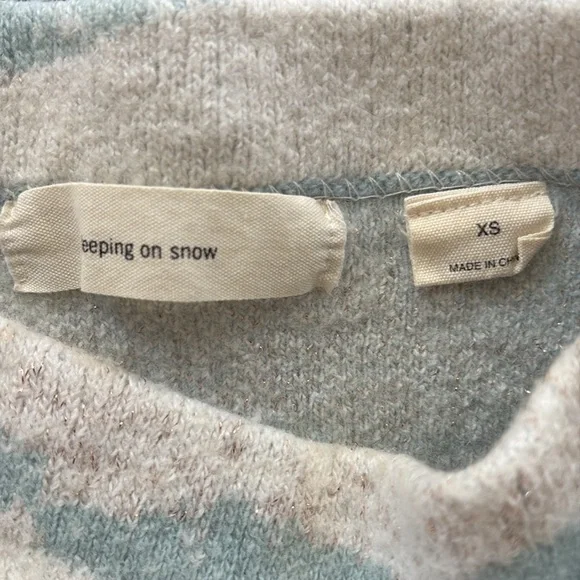Anthropologie Sleeping On Snow Sky Blue Sweater - Picture 6 of 8